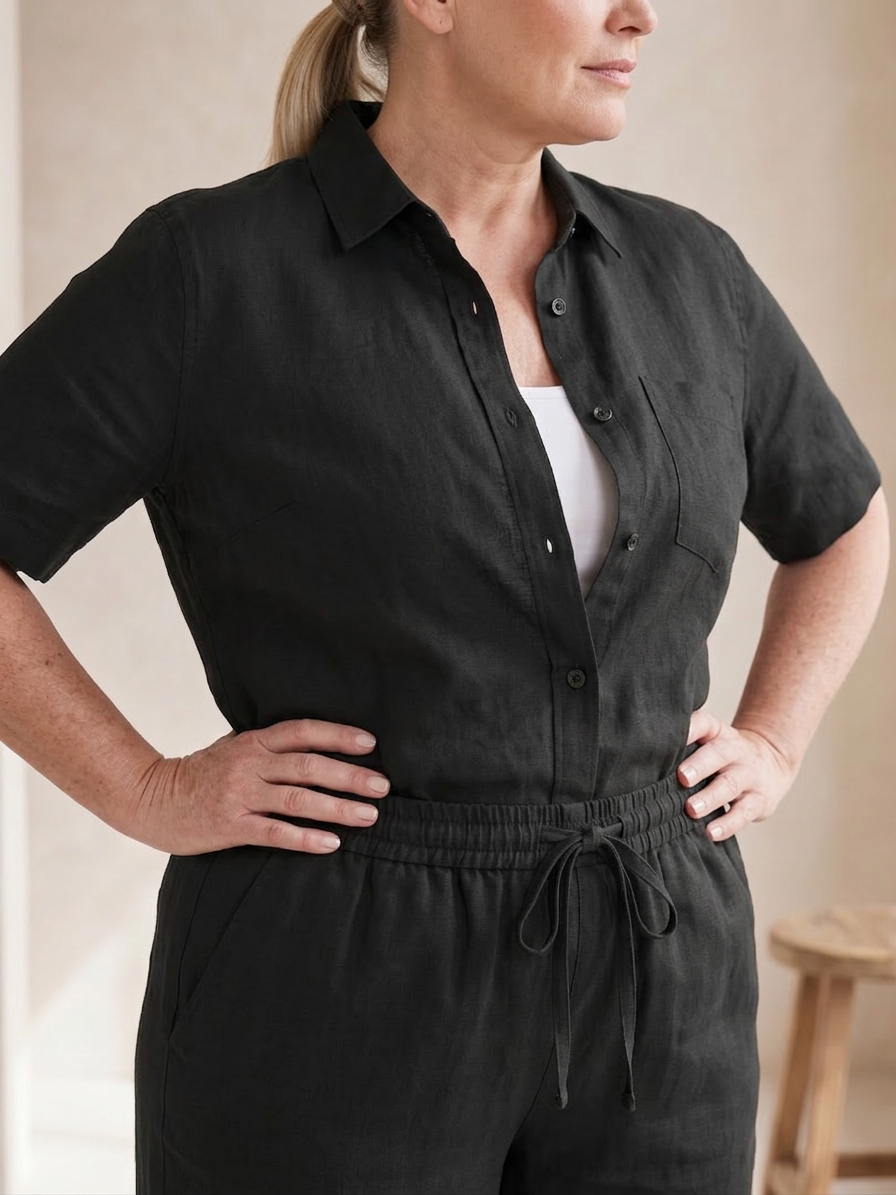 Noor | Ensemble Chemise Manches Longues et Pantalon Droit