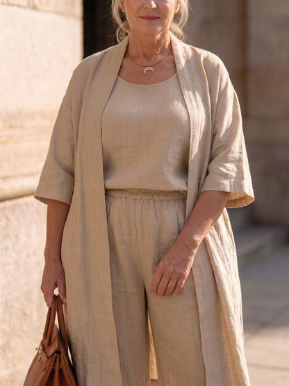 Yael | Ensemble Trois Pièces Décontracté Top et Pantalon