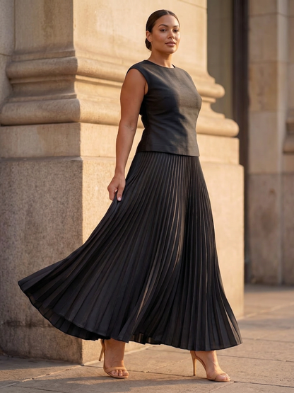 Rhodes | Ensemble Bustier Structuré et Jupe Plissée