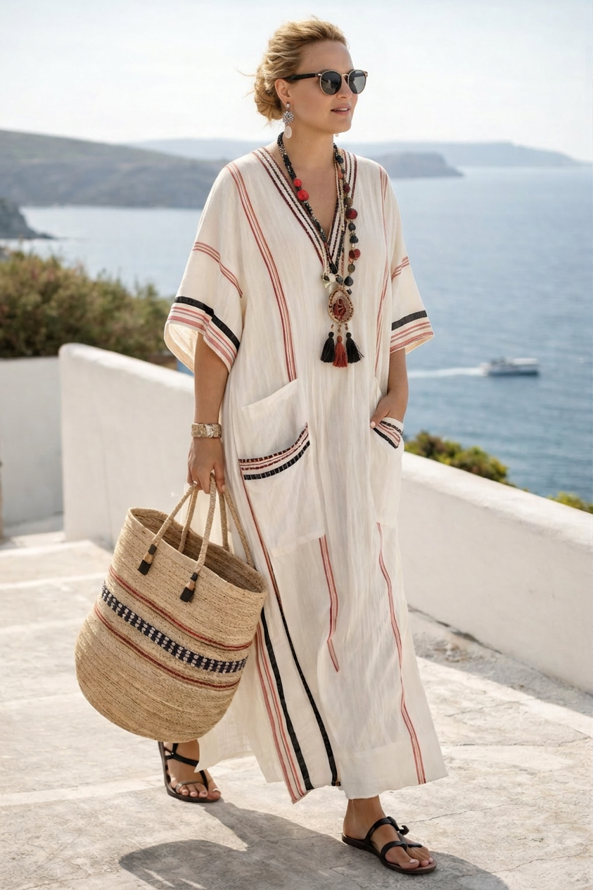 Zahara | Robe Longue Bohème Côtière Chaleureuse