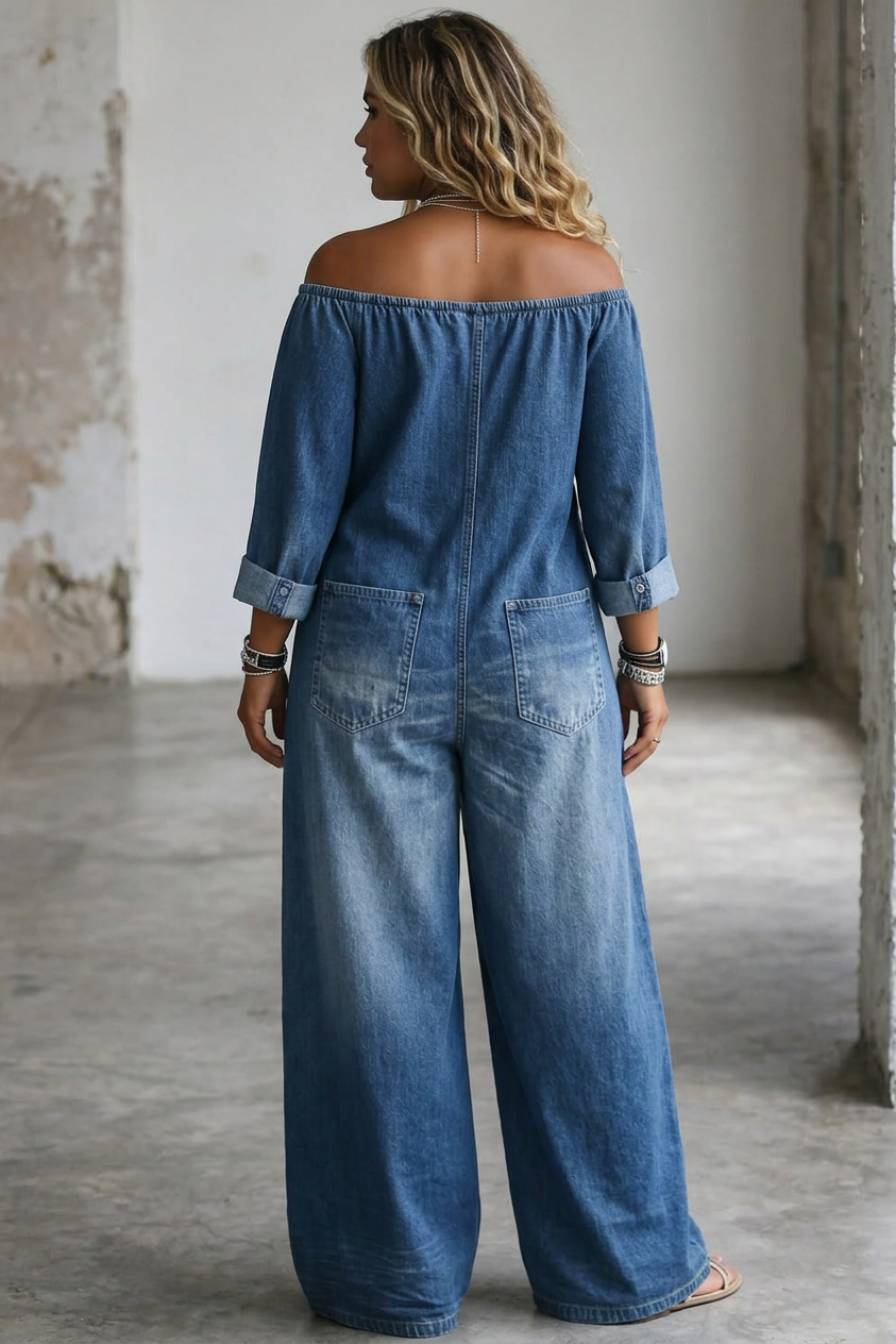 Elena | Combinaison Manches Longues Épaules Dénudées