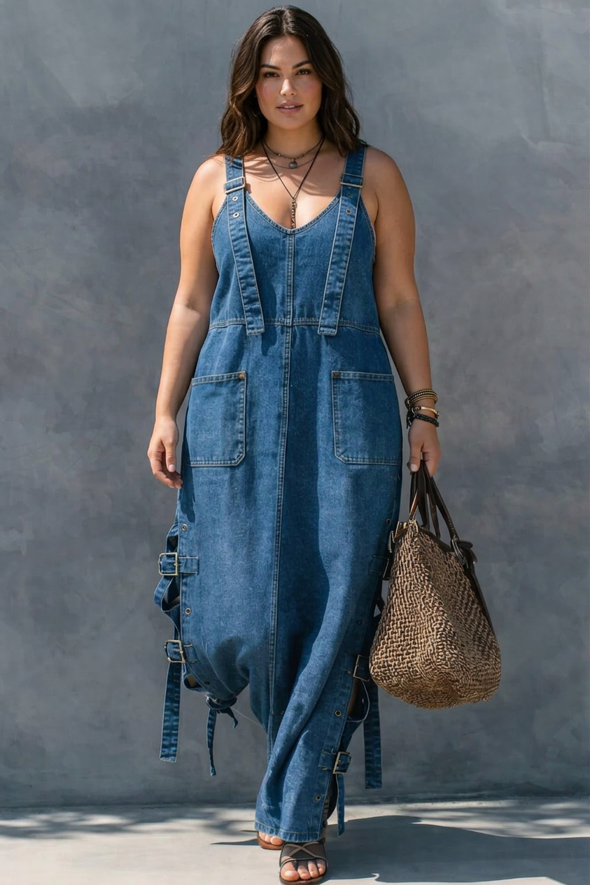 Harper | Combinaison en Jean Taille Élastique