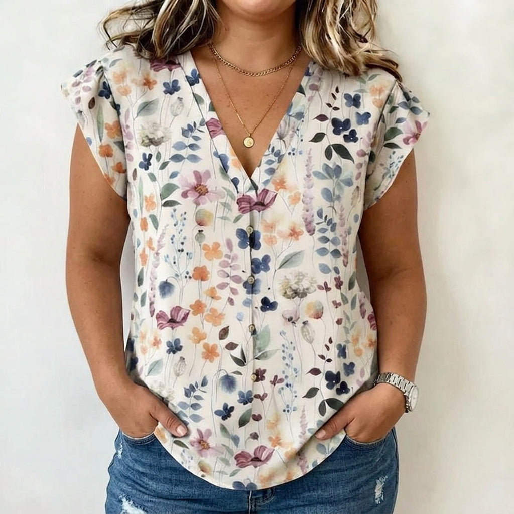 Evelyn | Blouse Fleurie Vintage