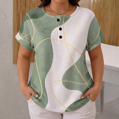 Abigail | Blouse Décontractée à Blocs de Couleurs