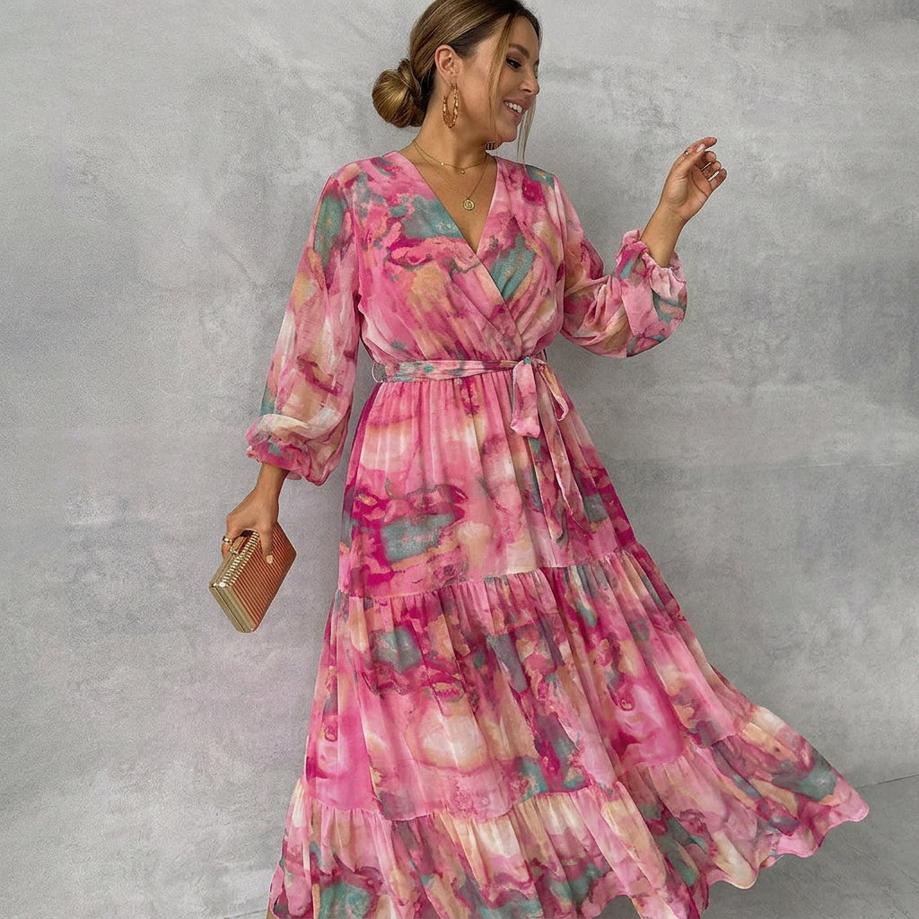 Meli | Robe Portefeuille à Imprimé Fleuri