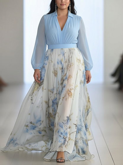 Harper | Magnifique Robe Longue à Imprimé Fleuri