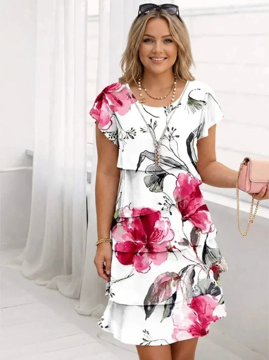 Cynthia | Robe Confortable Élégante à Volants