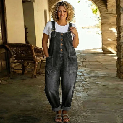 Mae | Salopette Effet Jean à Bretelles Réglables