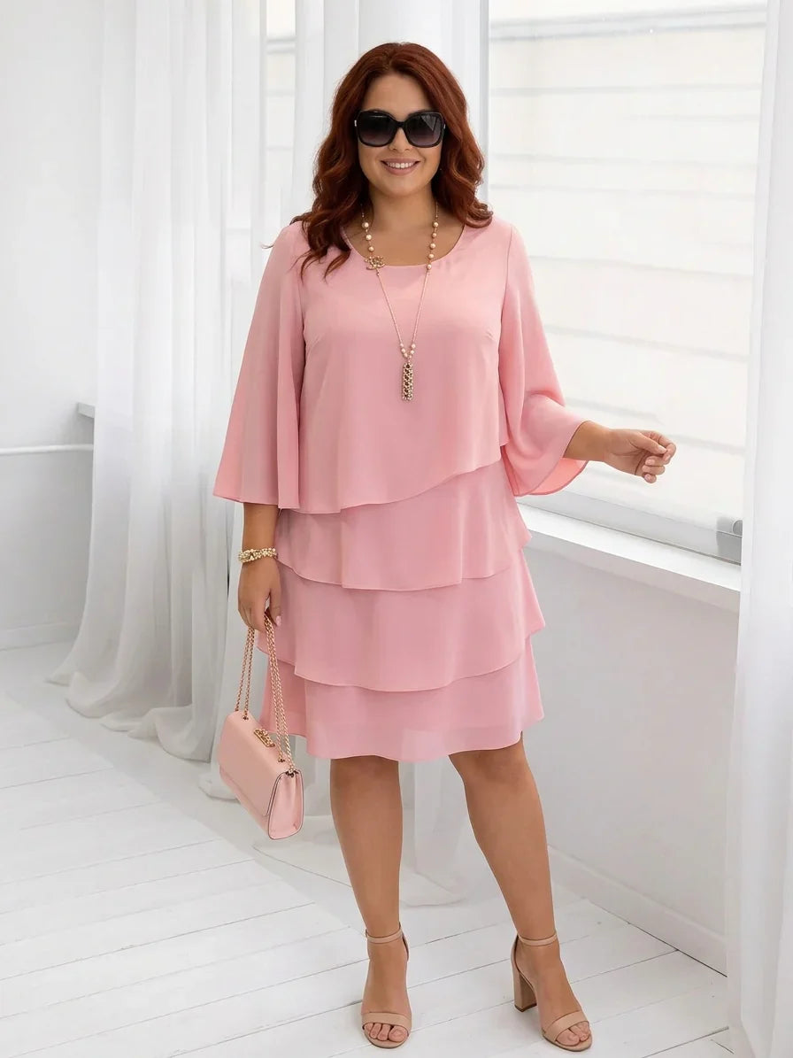 Catherine | Robe Confortable Élégante à Volants