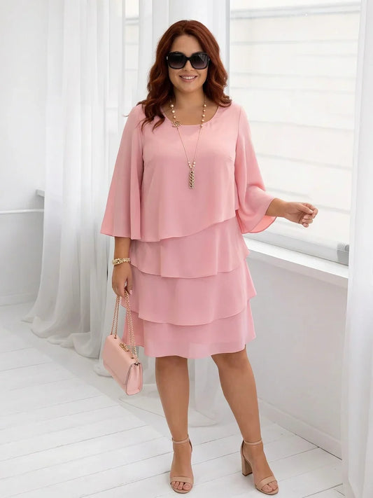 Catherine | Robe Confortable Élégante à Volants