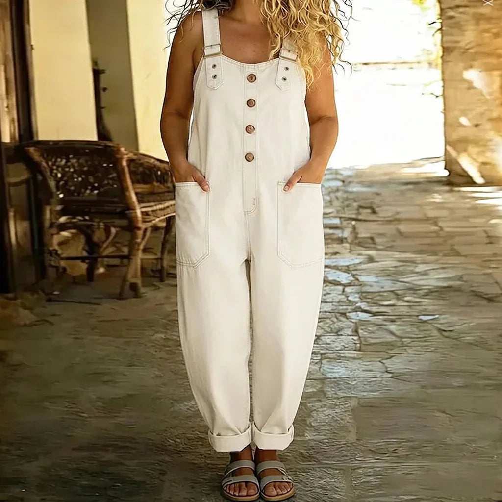 Mae | Salopette Effet Jean à Bretelles Réglables