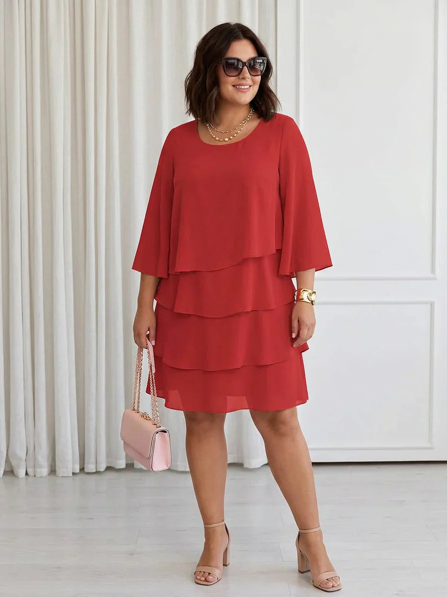 Catherine | Robe Confortable Élégante à Volants