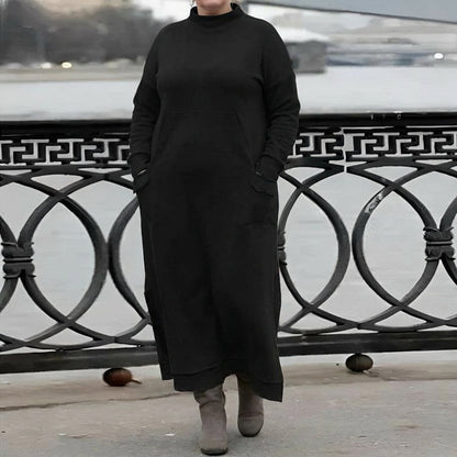 Mara | Robe Longue en Maille à Manches Longues