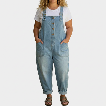 Mae | Salopette Effet Jean à Bretelles Réglables