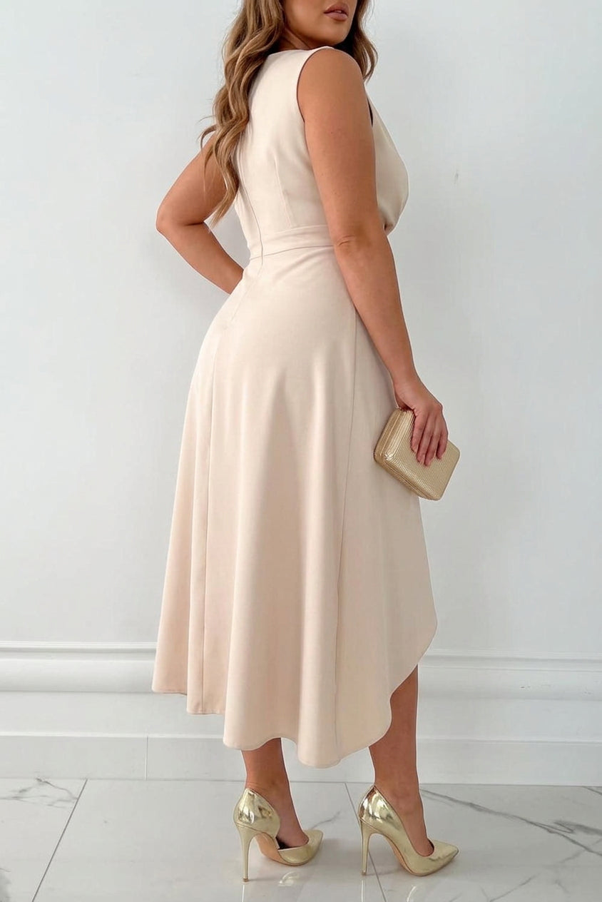 Mandy | Robe Midi Portefeuille à Col V
