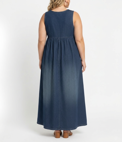 Karen | Robe Longue en Jean Vintage