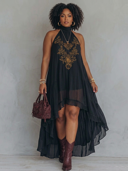 Zahara | Robe Maxi Brodée