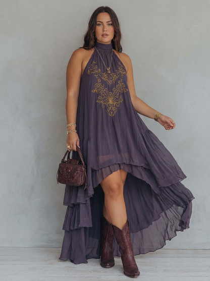 Zahara | Robe Maxi Brodée