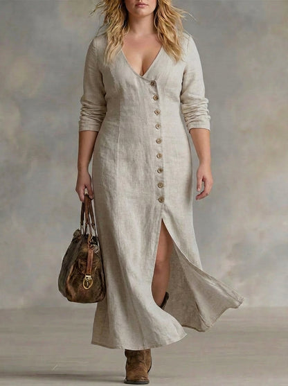 Elara | Robe Maxi Boutonnée