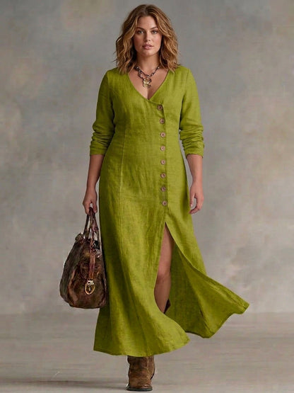Elara | Robe Maxi Boutonnée