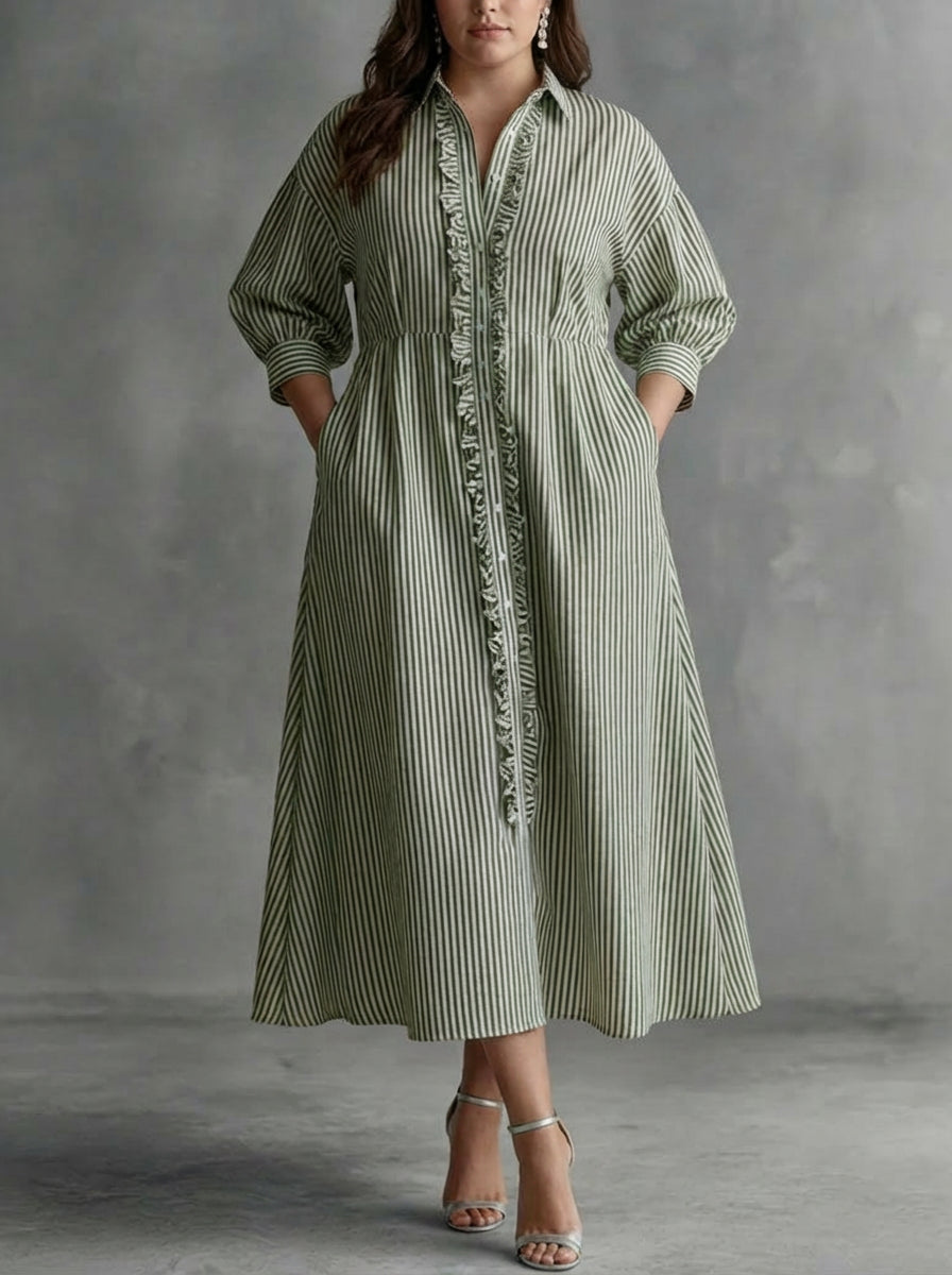 Elin | Robe Maxi à Rayures