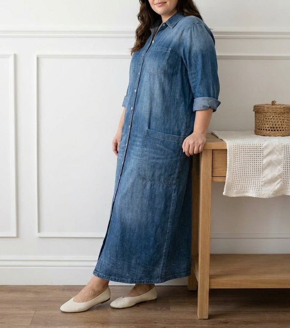 Diana | Combinaison en Jean Vintage à Boutons