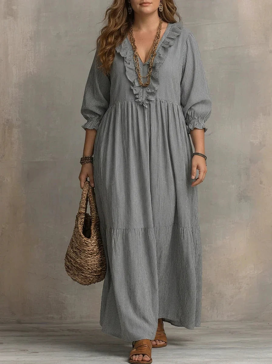 Elowen | Robe Maxi Bohème à Manches Longues