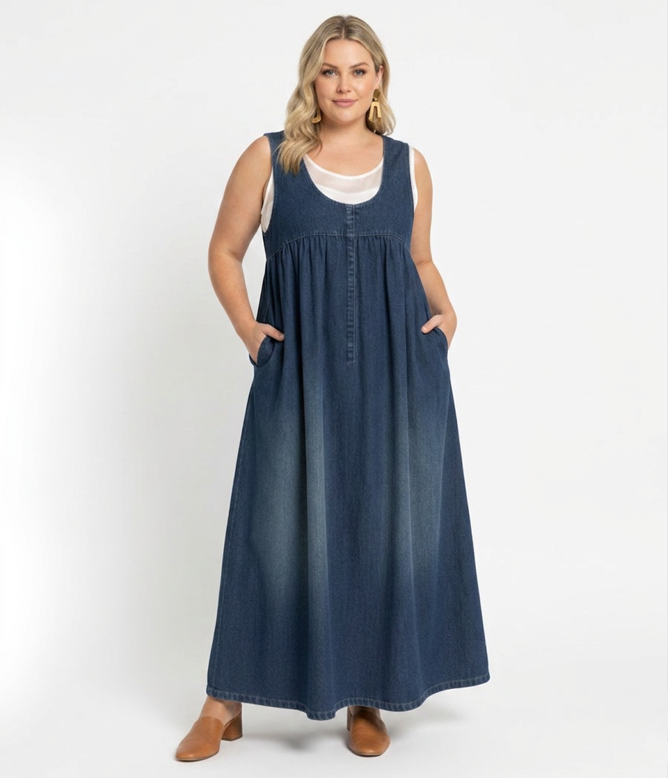 Karen | Robe Longue en Jean Vintage