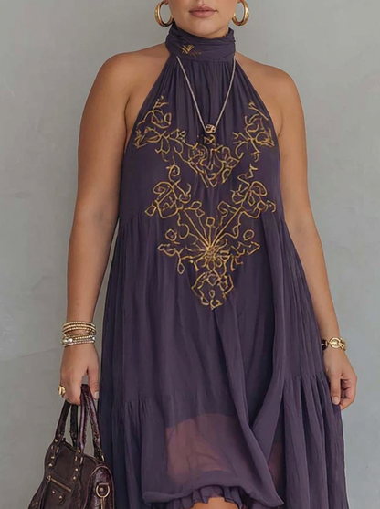 Zahara | Robe Maxi Brodée