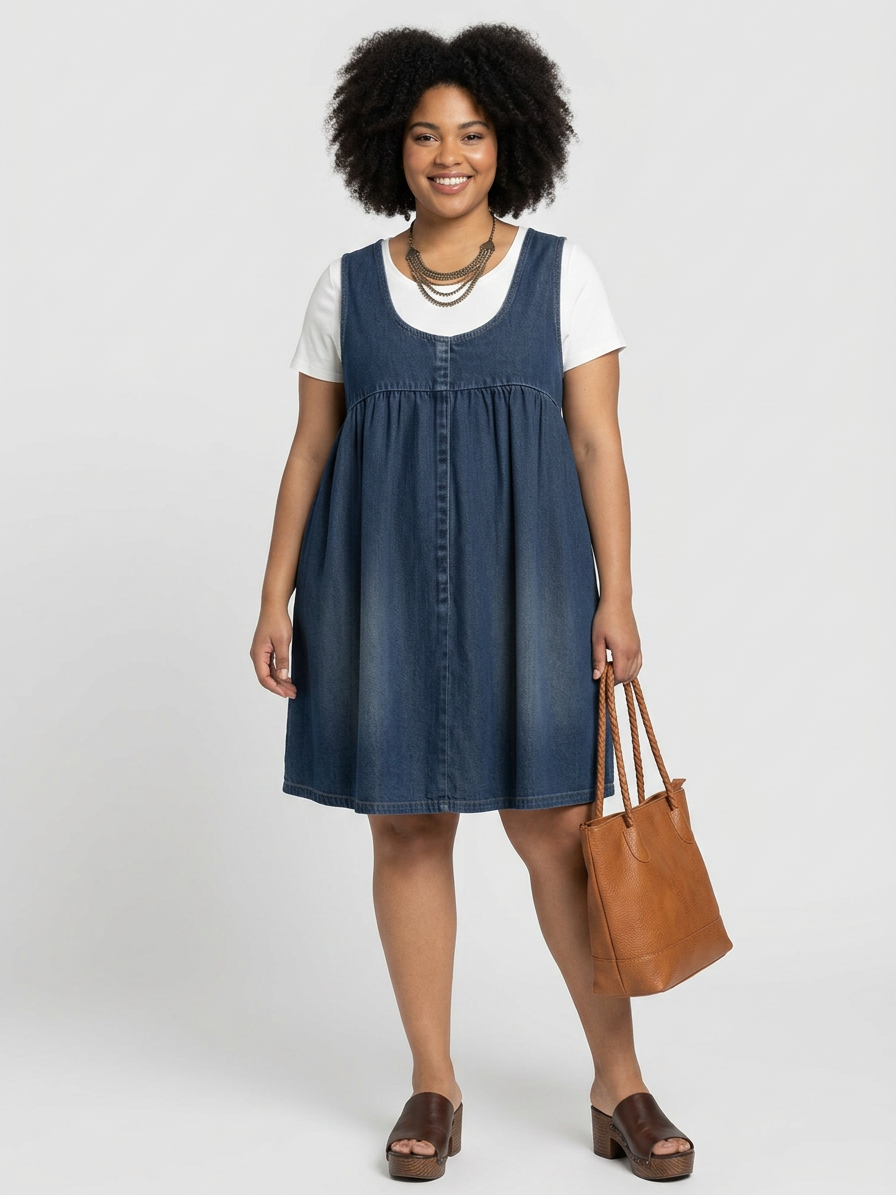 Karen | Robe Longue en Jean Vintage