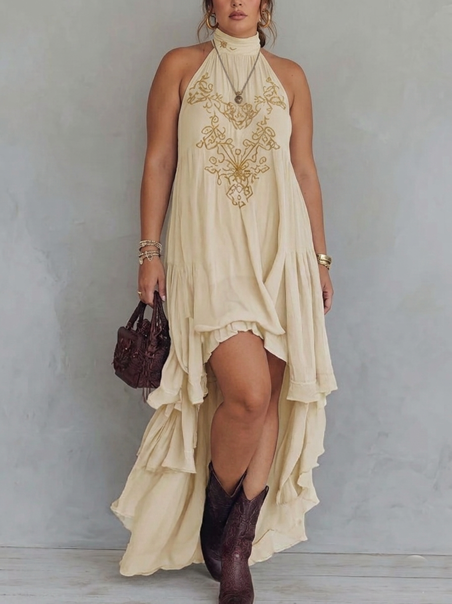 Zahara | Robe Maxi Brodée