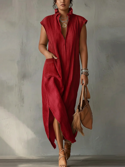 Elara | Robe Maxi Printanière à Volants