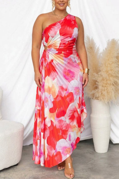 Yanira | Robe Plissée à Une Épaule