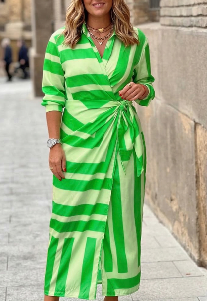 Elvina | Robe Cruzado avec Imprimé