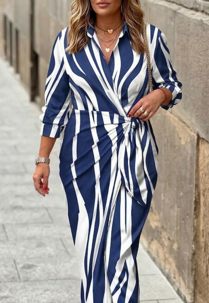 Elvina | Robe Cruzado avec Imprimé