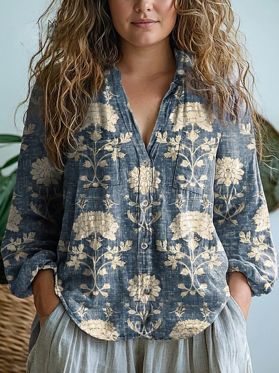 Brenda | Chemise Fleurie Vintage
