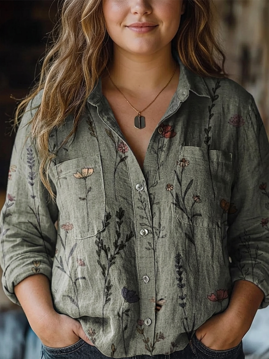 Sharon | Blouse Fleurie Vintage